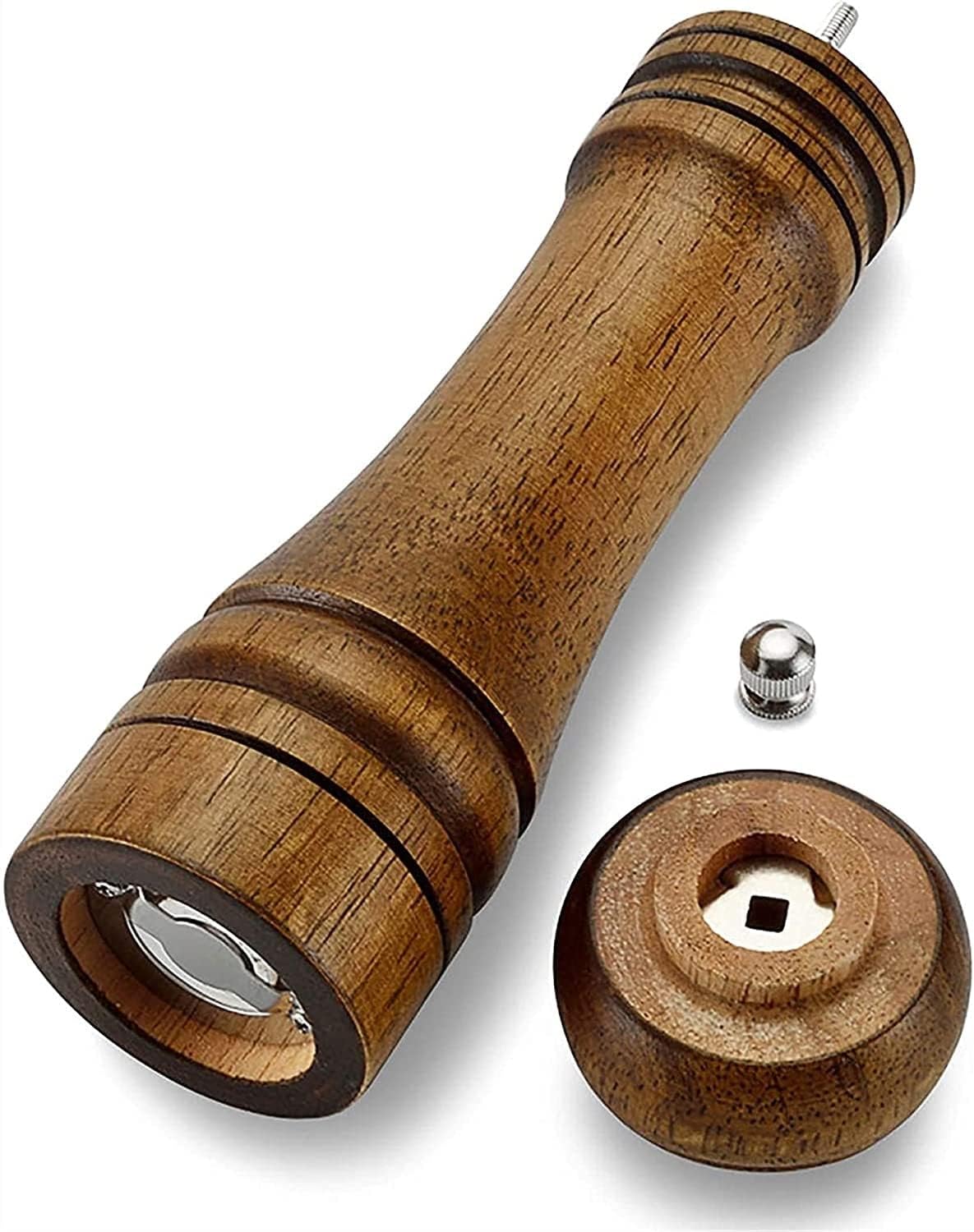 Pepper Grinder and Salt Shaker Set Wooden Pepper Mills Shaker with Adjustable Coarseness for Seasoning Meal Prep Cooking Dining