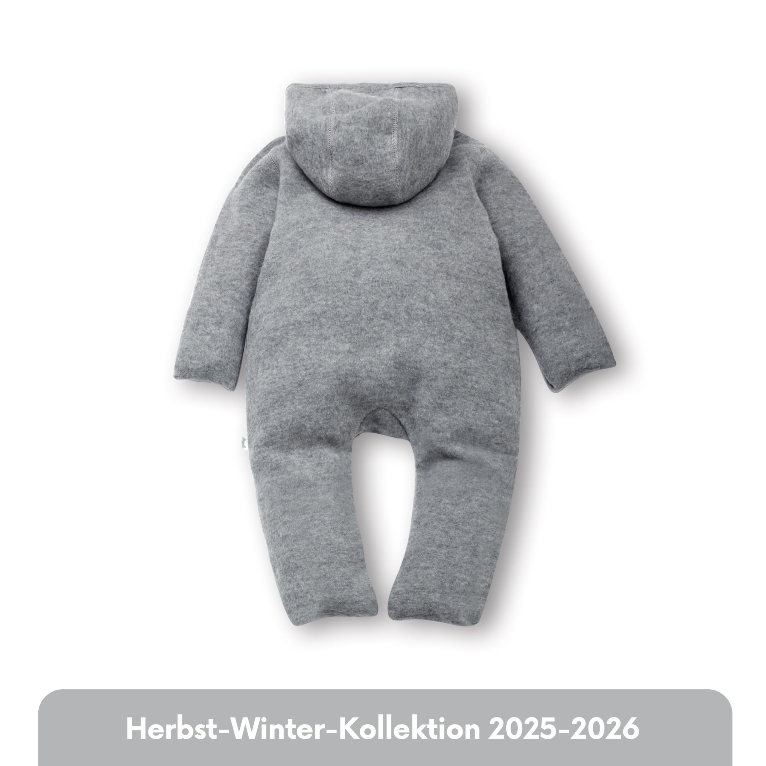 Baby Wollfleech-Overall Wollwalk aus Australischer Merino Schurwolle mit Reißverschluss für Kleinkind und Baby | RWS & OEKO-TEX 100 zertifiziertes Material | Weich, warm & leicht