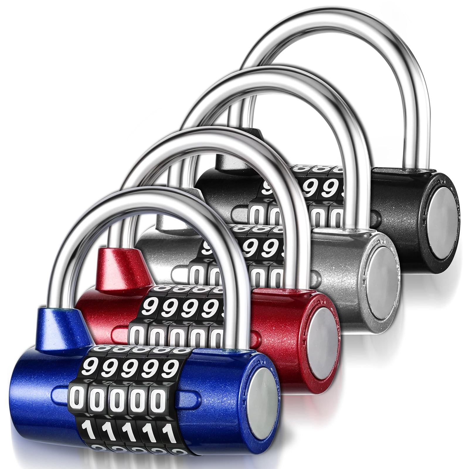 Photo 1 of Ubamdom 5-Letter Combination Padlock (4-Pack)
