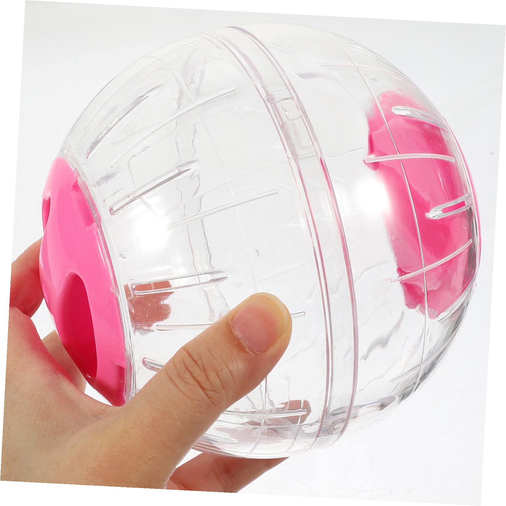 SUPVOX 4 Pièces Boule Exercice Transparente pour Petits Rongeurs Lot de Roses avec Système Anti-évasion Hamster pour Cage Stimulation Physique et Exploration Intérieur et Extérieur