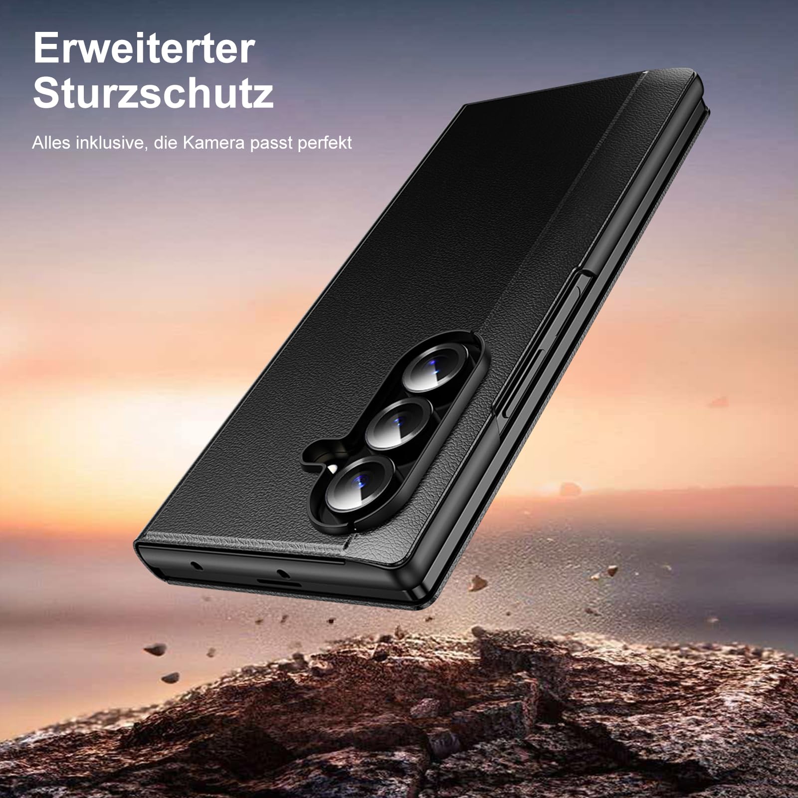 Funda para Samsung Galaxy Z Fold 8 Ultra, funda con ventana, funda con tapa de piel sintética y PC, antigolpes, antihuellas dactilares, funda para Samsung Z Fold 8 Ultra
