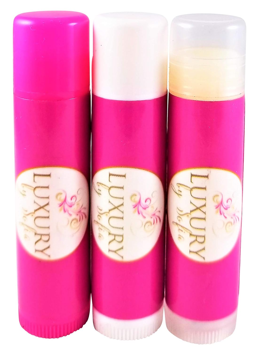 Luxury by Sofia All Natural Lip Balm Set Pack of 3