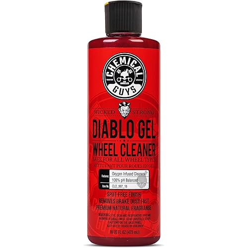 Chemical Guys Diablo Gel Oxygen Infused Foam Wheel & Rim Cleaner, Concentrated Car Wheel Cleaner Safe on All Finishes, Removes Brake Dust, Dirt, Grime, for Cars, Trucks, SUVs, Motorcycles & RVs, 16 oz