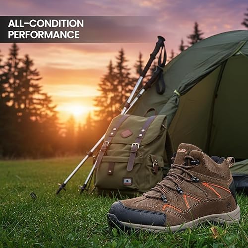 Miniatura 4 de Northside Botas de senderismo impermeables de cuero para hombre Snohomish, bronceado, miel, bronceado (TanDark Honey), 11.5