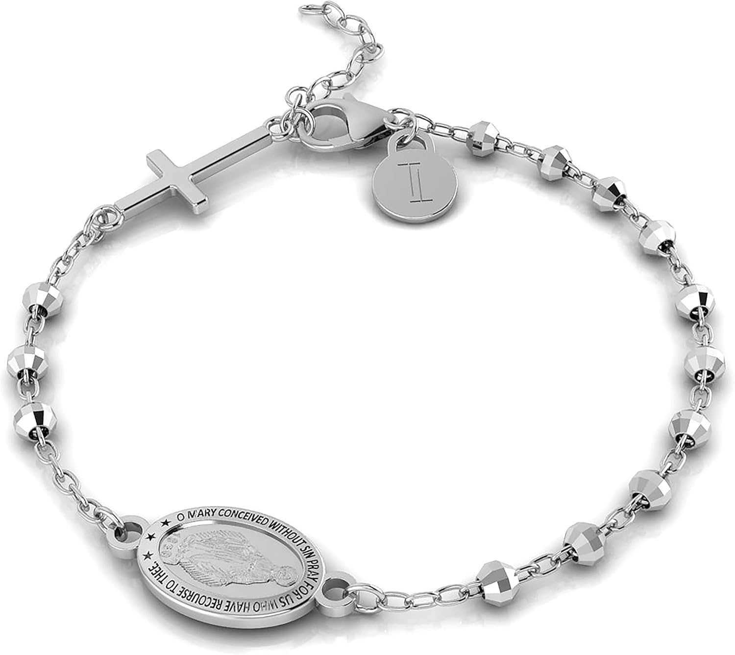 TURQNTAUPE 925 Sterling Silver Bead Station Bracelet for Women & Girls - everyday wear gifts for her