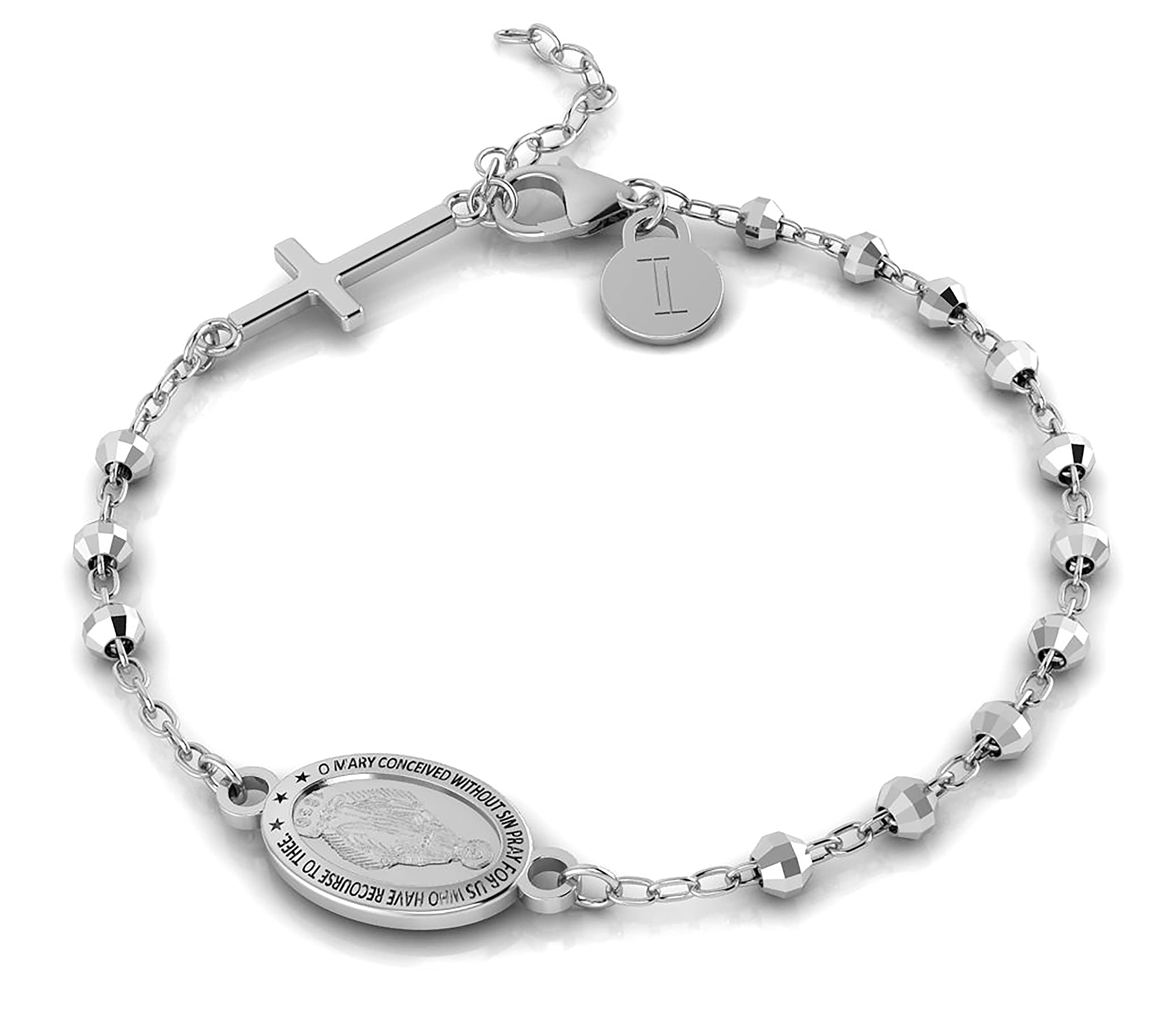 TURQNTAUPE 925 Sterling Silver Bead Station Bracelet for Women &amp; Girls - everyday wear gifts for her