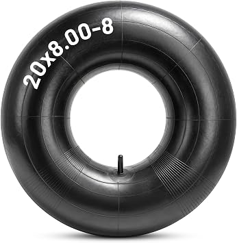 Heavy Duty 20x8.00-8 Inner Tube, 20x8-8, 20x10.00-8, 20x10-8 18x6.50-8, 18x7.50-8, 18x8.50-8 18x9.50-8 Universal Fit Tire Tube with TR13 Straight Valve Stem for Mower/Tractor/Golf Cart and More 1 PCS