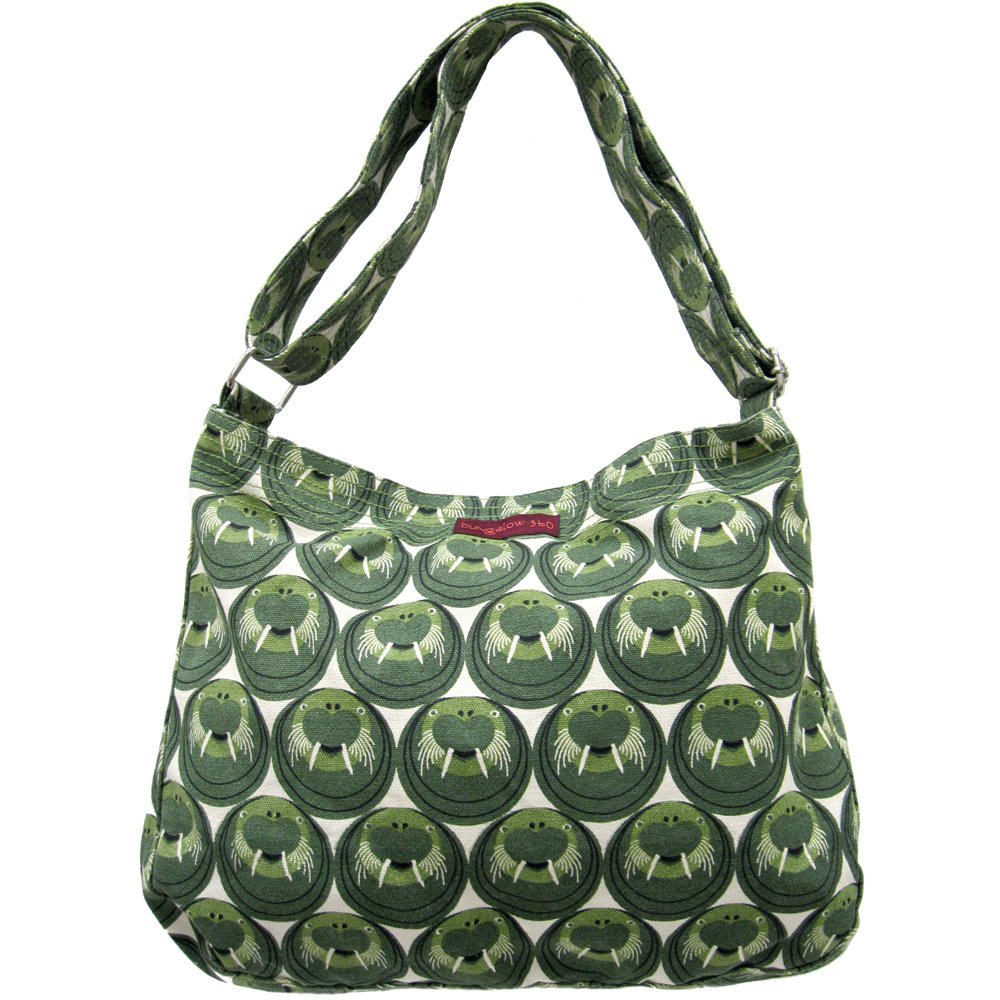 Bungalow360 Walrus Vegan Cotton Canvas Messenger Bag