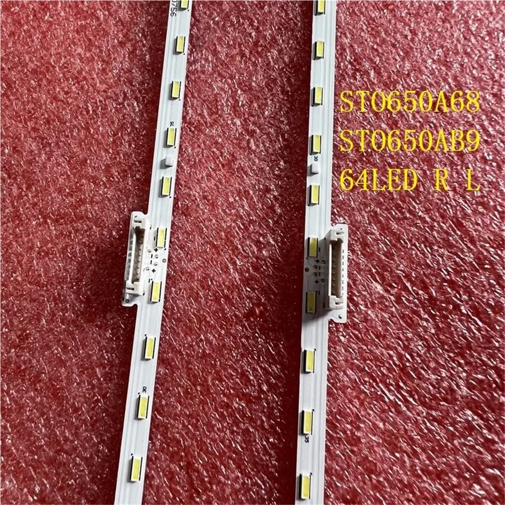 Bande LED Compatible avec Fit for Sony KD-65XF8796 XBR-65X850G XBR-65X850F KD-65X8588G KD-65X8566 KD-65X8500 STO650A68 XBR-65X855E KD-65XG8505(Kit 2 PCS for 1 TV)