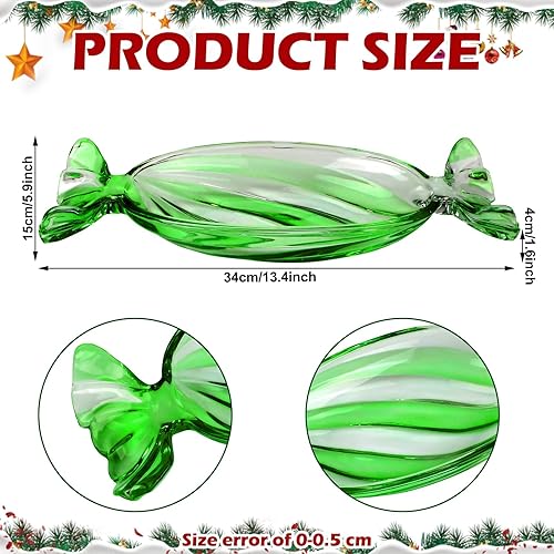 Miniatura 8 de Plato para dulces de Navidad, bandeja de caramelos de menta, platos para servir Navidad, bastón de caramelo, decoración de platos de Navidad, cuenco