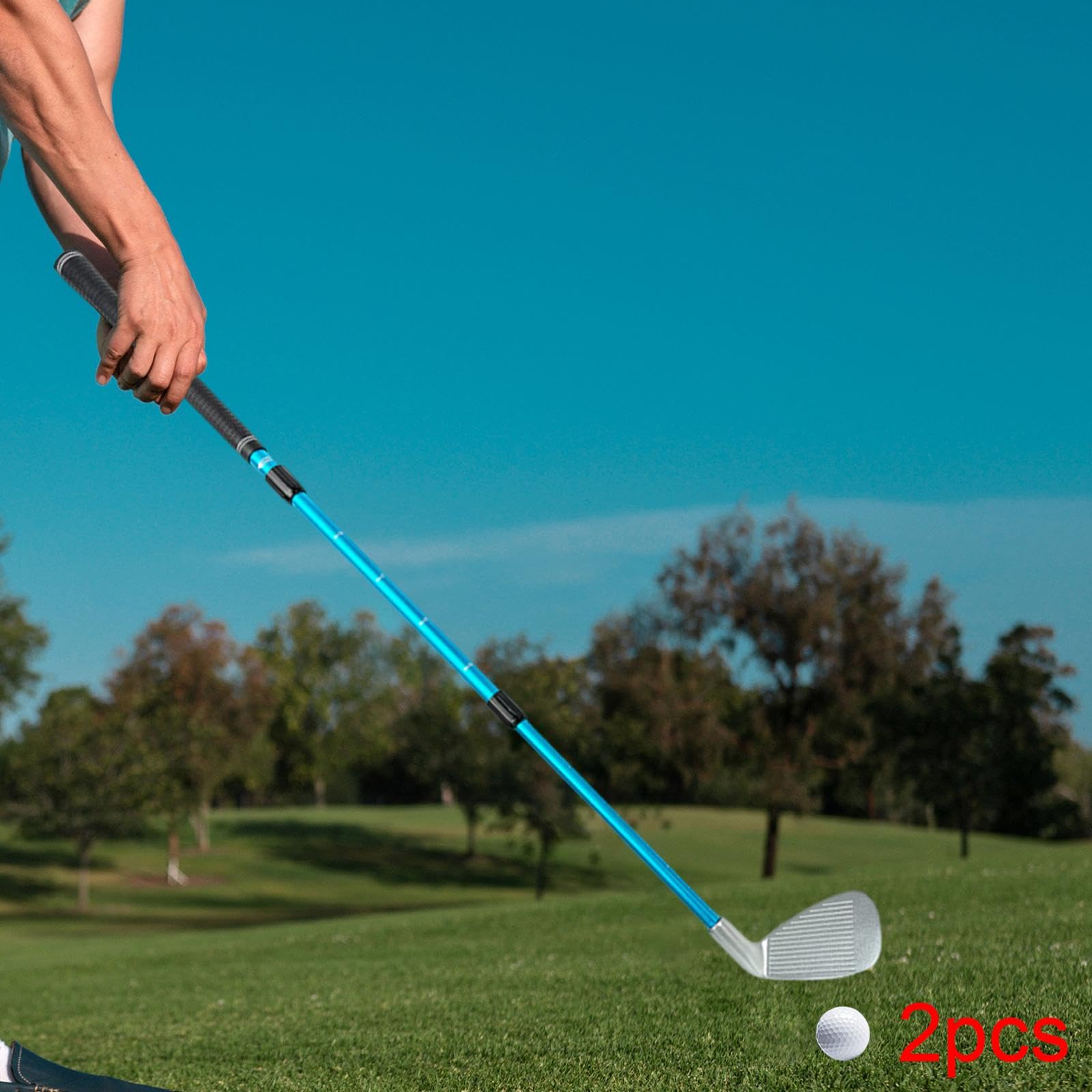 Golf Chipper Club Golf Club Extensible Telescópico Irón Varilla Ajustable de Aleación de Aluminio con Empuñadura de Goma Y Cabeza Oversize Adecuado Pa