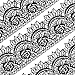 Funshowcase Large Pre-Made Ready to Use Edible Cake Lace Rose Scallop Black 14-inch 10-piece Set