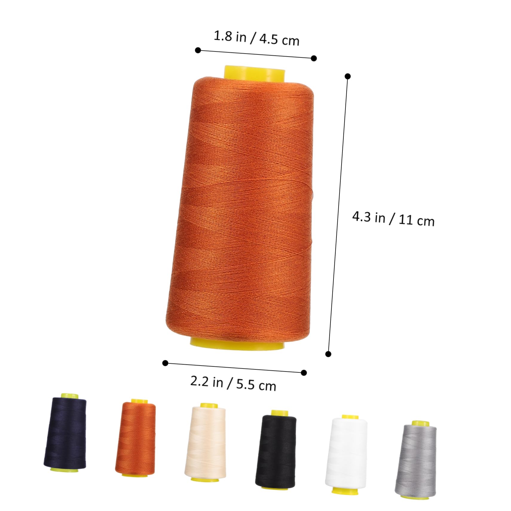 Gadpiparty 3 Series Hilo De Poliéster Hilo De Coser Claro Para Cono Puntada Tela Bobinas De Hilo De Coser Negro Costura Hilos De Coser Hilo De Máquina De Bordar 6 Piezas*3