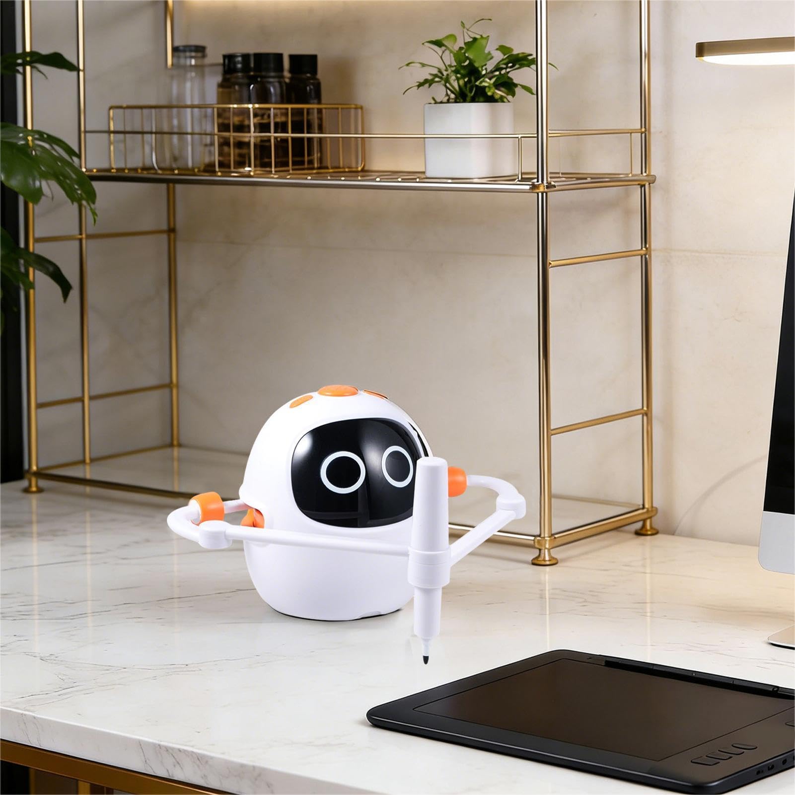 Robot do rysowania dla dzieci Interaktywna Zabawka Edukacyjna | Robot Malarski z 100 Kartami i 5 Pisakami Dla domu szkoły klasy pokoju zabaw przyjęć dzieci w wieku 3-12 lat chłopców i