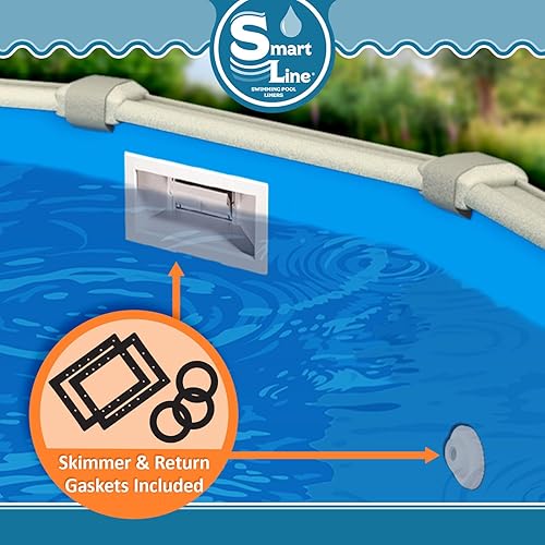 Miniatura 9 de Smartline - Revestimiento redondo estilo superpuesto de diversos grosores vinilo virgen diseñado para albercas sobre el suelo con valla de acero