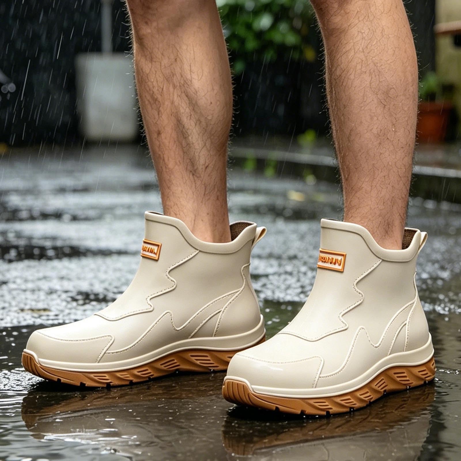 Gummistiefel Arbeit Erwachsene Stiefeletten Freizeit Herren Wasserdicht Regenstiefel Damen Leicht Gartenschuhe Winter Gummischuhe Garten