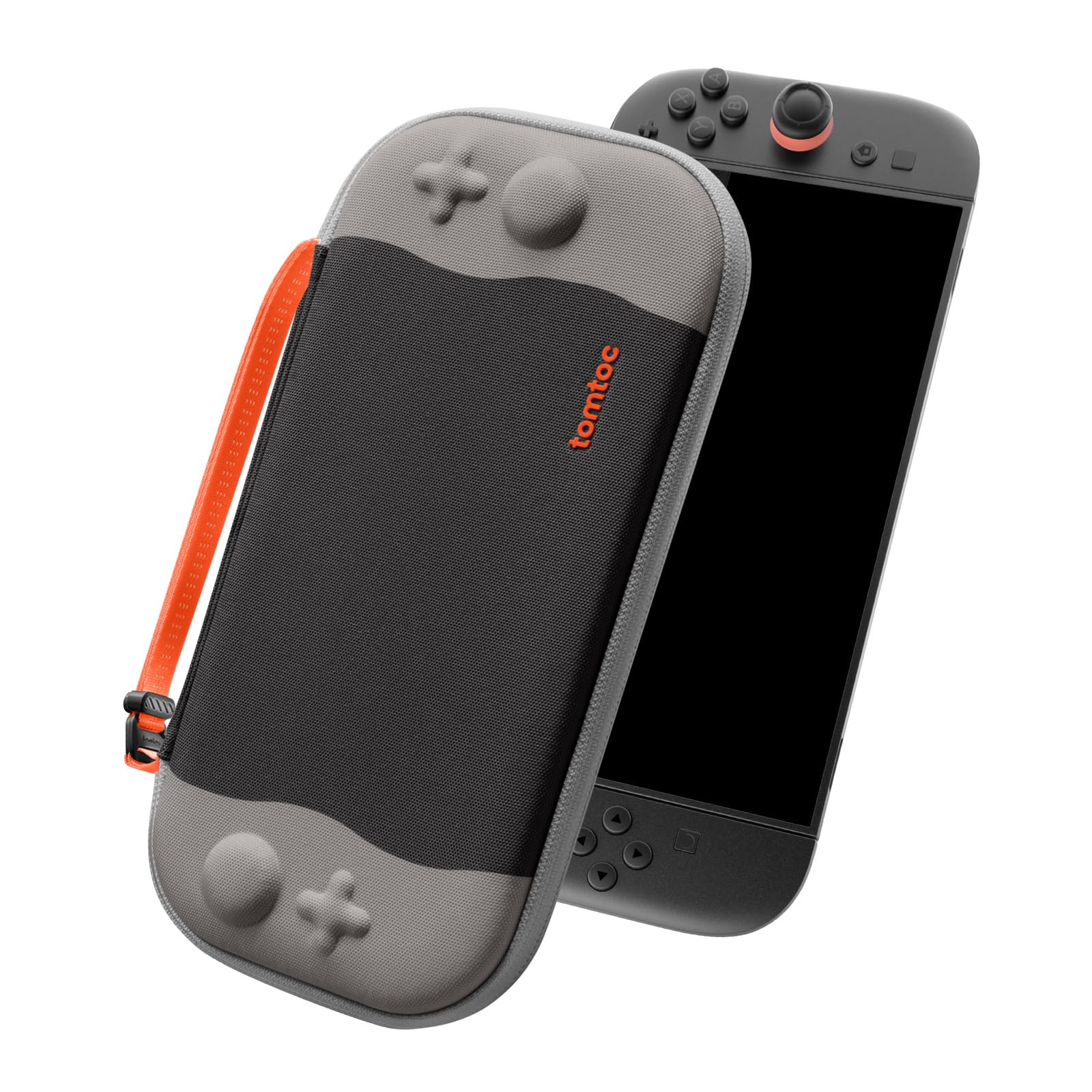 tomtoc Slim Tasche Kompatibel mit Nintendo Switch 2 (2025), Geruchlose Filz Ultradünn Carry Case für Konsole und 12 Spiele, Harte Schutzhülle Tragetasche mit Original-Patent und Militärstandard-Schutz