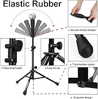 Vista 5 de Red de práctica de béisbol y sóftbol de 6'x6', red de lanzamiento, red de bateo, con zona de strike adicional, objetivo y marco de arco