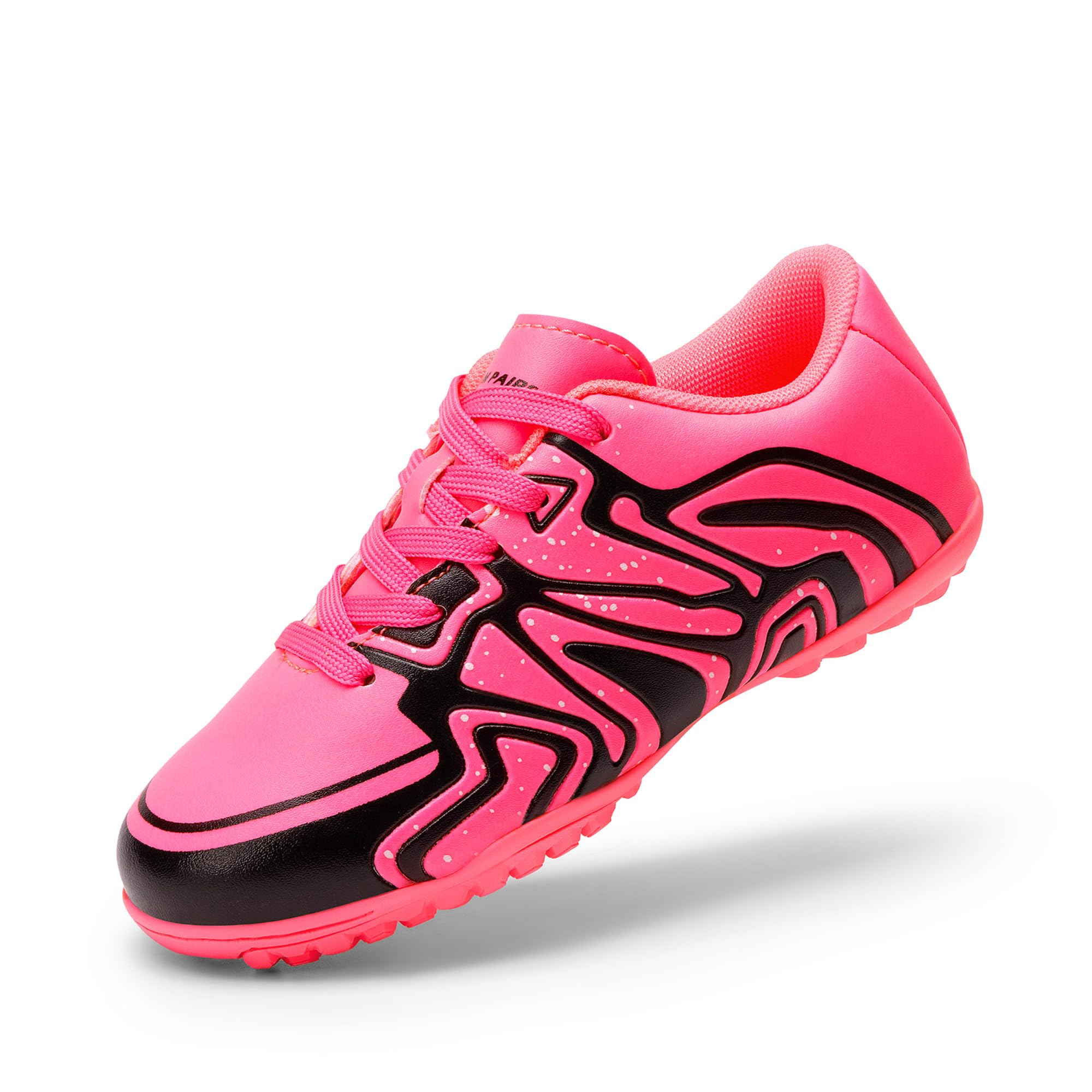 DREAM PAIRS Boys Girls Indoor Turf Soccer Cleats Lace Up Athletic Youth Futsal Football Shoes for Little/Big Kid