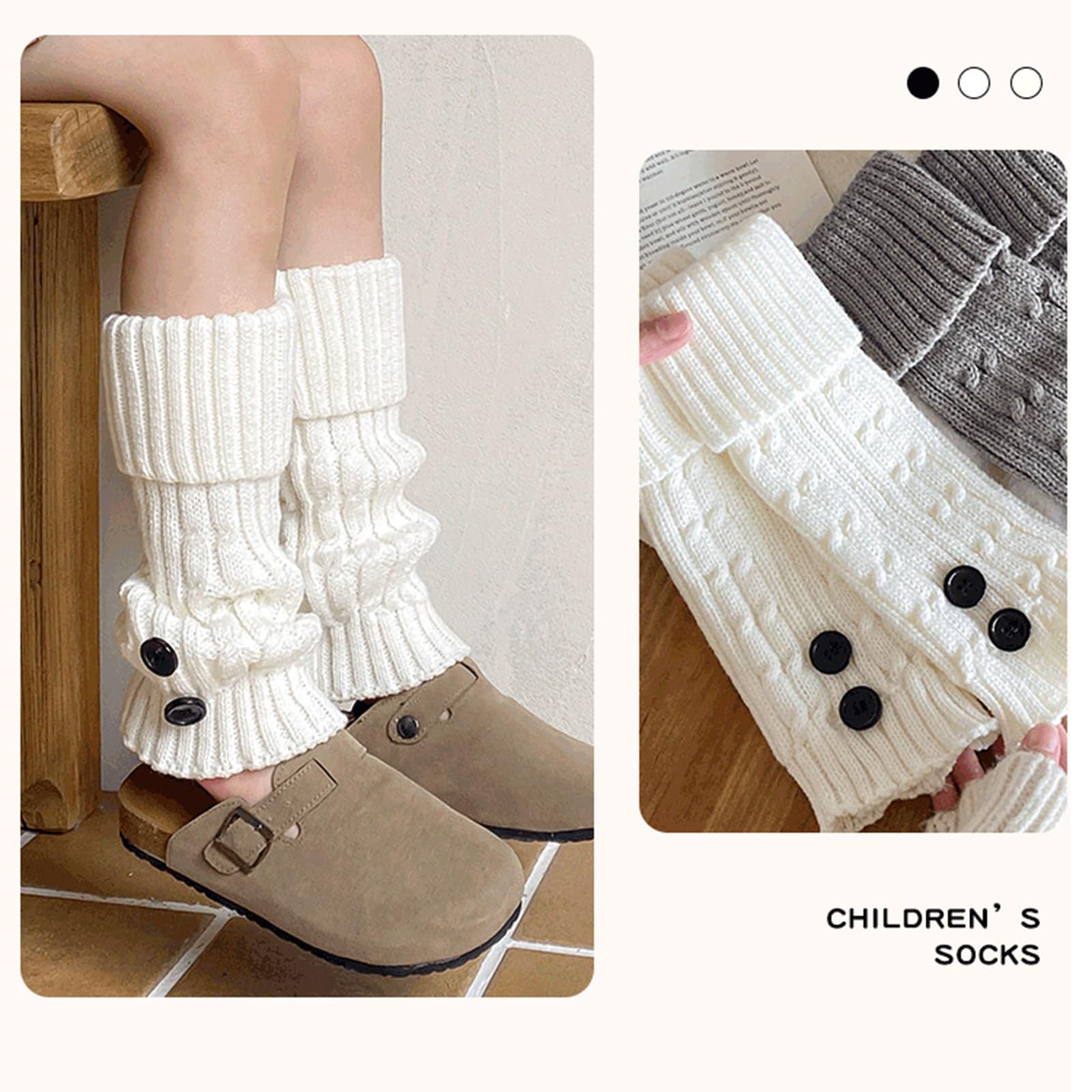 Autunno Inverno Calzini Scaldamuscoli Calze per Ragazze 2-13 Anni Maglia Gamba Coprire Crochet Calze Lunghe Bambini Stack