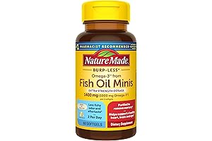 Nature Made Extra Strength Burp Less Omega 3 Fish Oil 1400 mg Minis