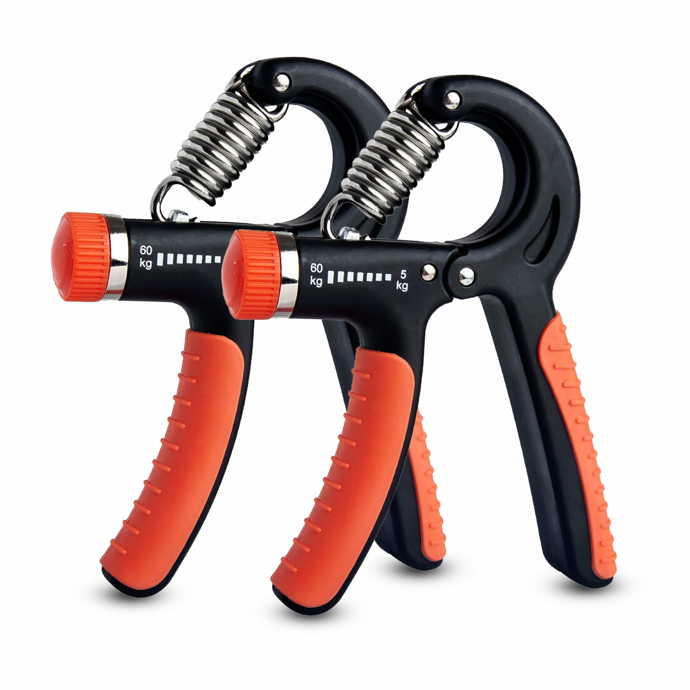 Fk Sports Forearm & Hand Grip Strengthener With Adjustable Resistance 5-60kg (2Pcs Set) | Adjustable Hand Exerciser for Wrist, Finger & Forearm Workout (Black & Red)