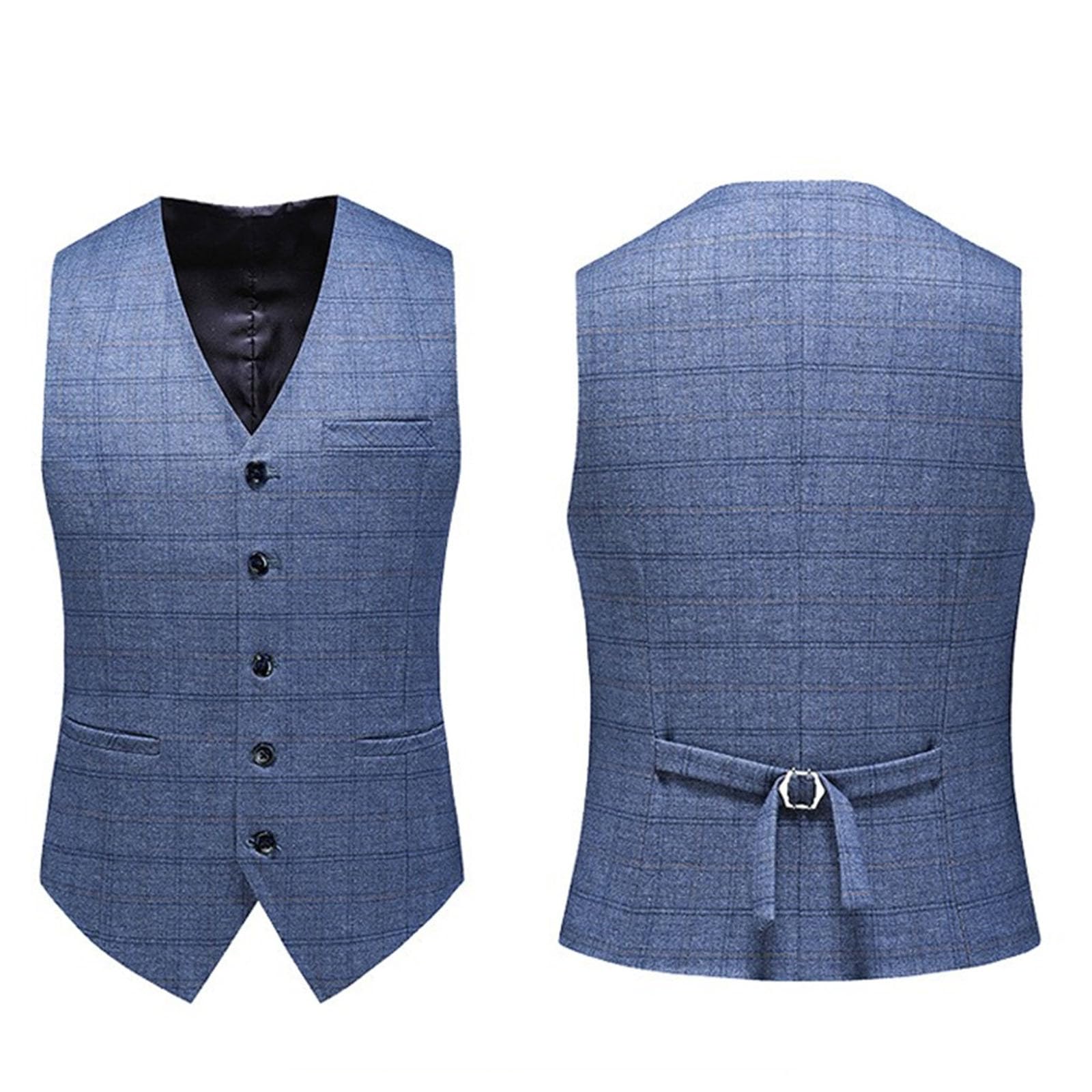 Męski strój biznesowy w kratę 3-częściowa sukienka slim fit smoking vintage w kratkę garnitur na ślub studniówkę imprezę do biura