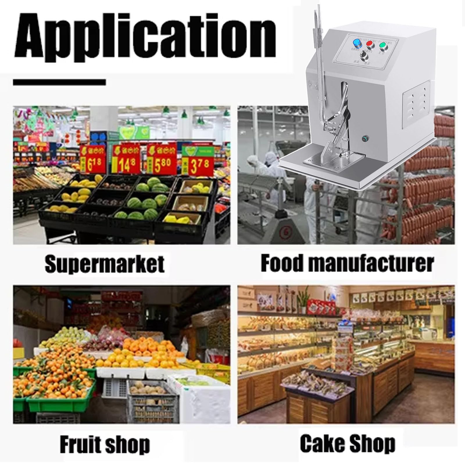 Elektryczna Maszyna Do Klipsowania Kiełbas Z Pedałem Nożnym, Tryb Podwójny (Pedał Nożny + Czujnik) Do Supermarketów, Piekarni I Przetwórni Mięsa, Pojemność 200 Klipsów