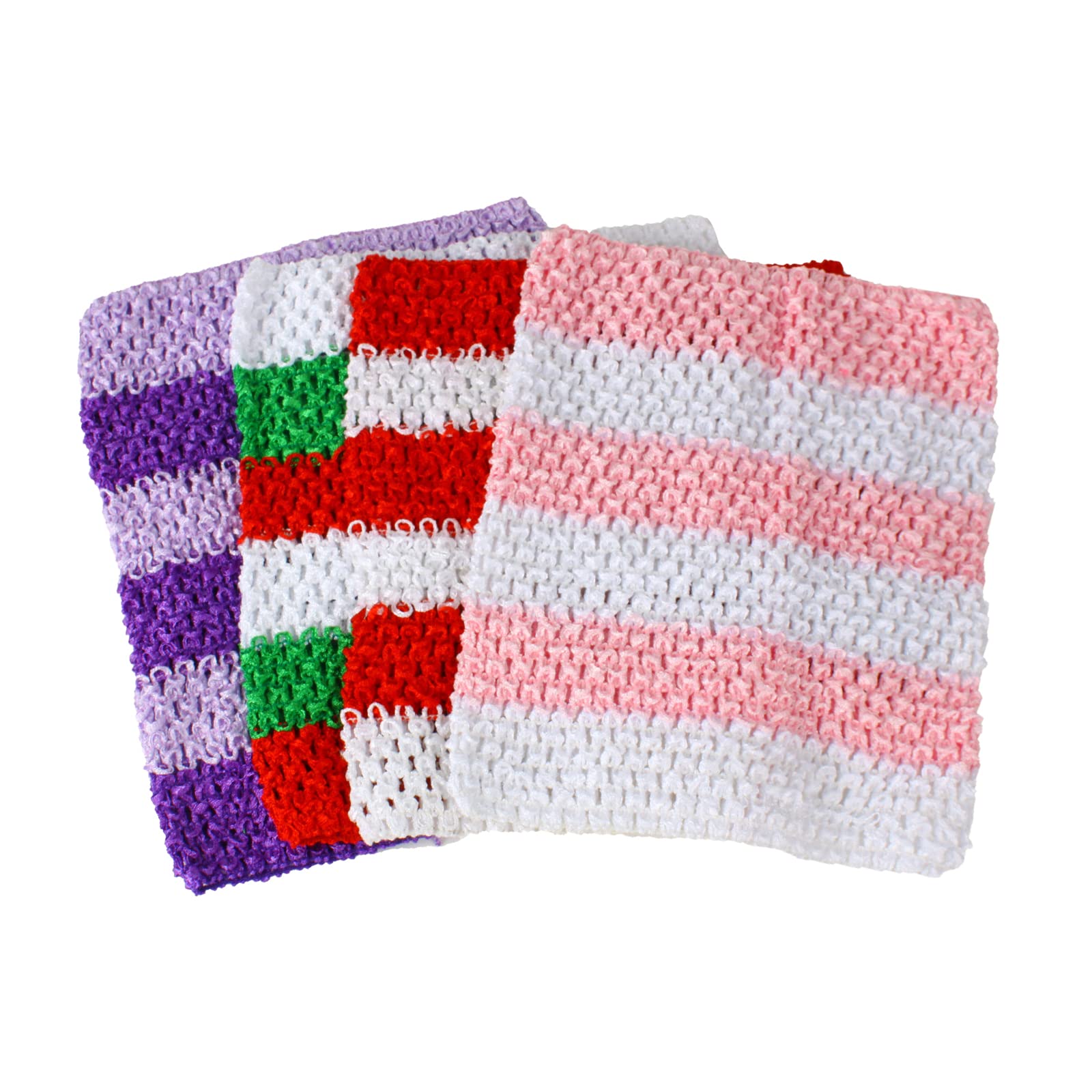 Andux 9 Inch Baby Girl Crochet Tutu Tube Tops Chest Wrap Wide Crochet Headbands 4Pcs ETMX-01(Multicolor; 4PCS; 9inch)