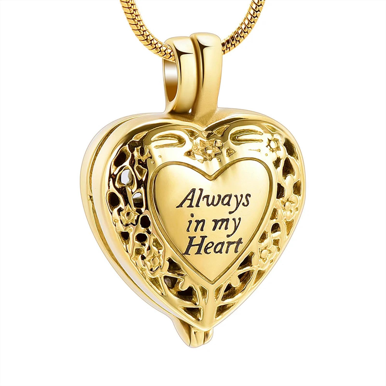 Collar para cenizas Siempre En Mi Corazón recuerdo de cremación urna