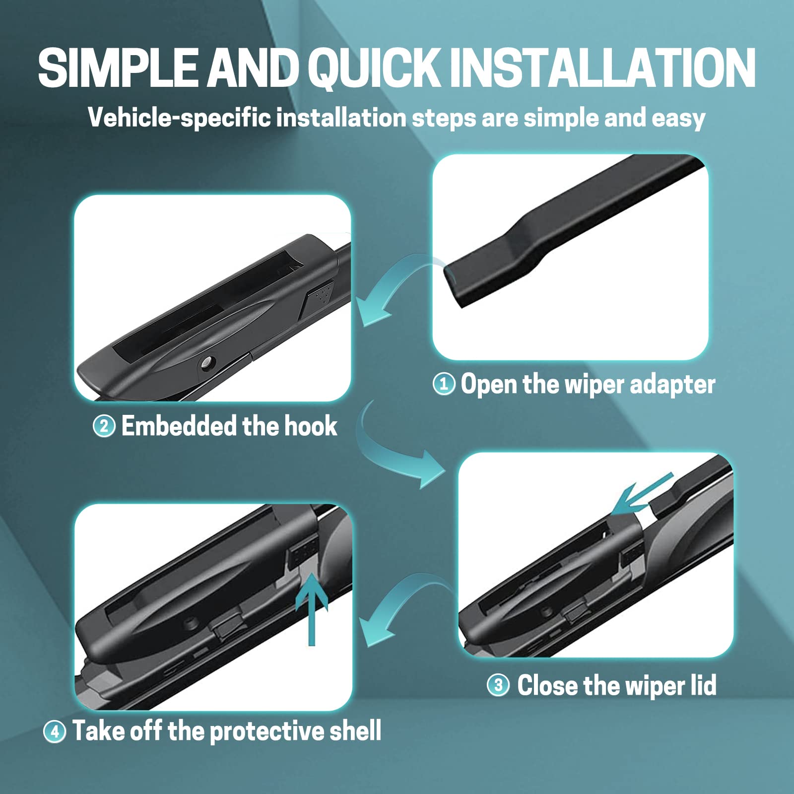 19" 18" Windshield Wiper Blades Replacement For Mini Cooper R55 R56 R57 2013 2014 - View #10