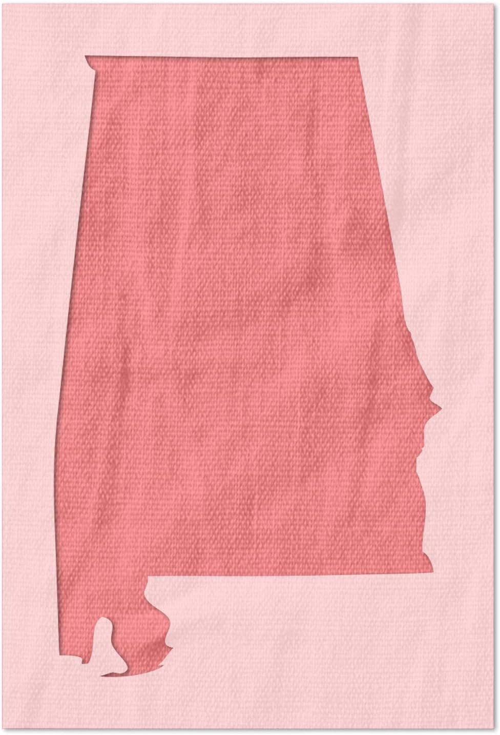 Stencil Stop Alabama State Outline Stencil - Reusable for DIY Projects, Painting, Drawing, Crafts - 14 Mil Mylar Plastic (12 x 7.76 inches)