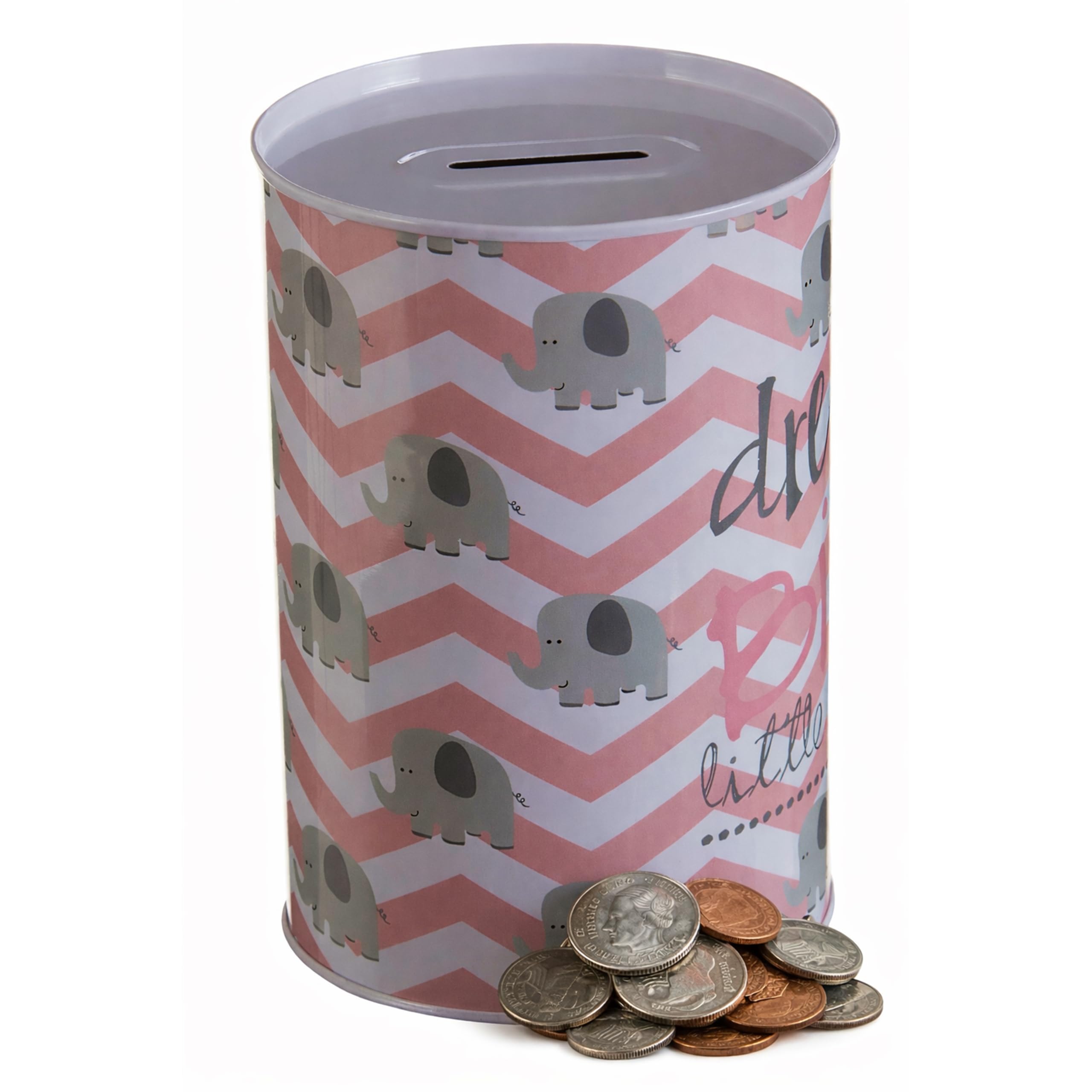 Premier Pink Housewares 1411326 Dream Big Money, Tin, 10 X 10 X 15 Cm