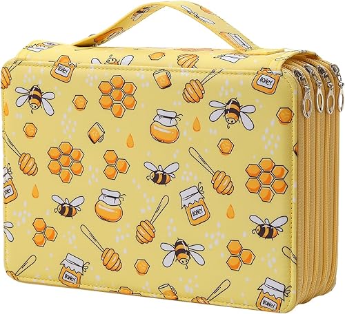 Estuche Lbxgap portátil con patrón de impresión en colores para lápices con capacidad para 200 lápices. Organizador de bolsa con envoltorio