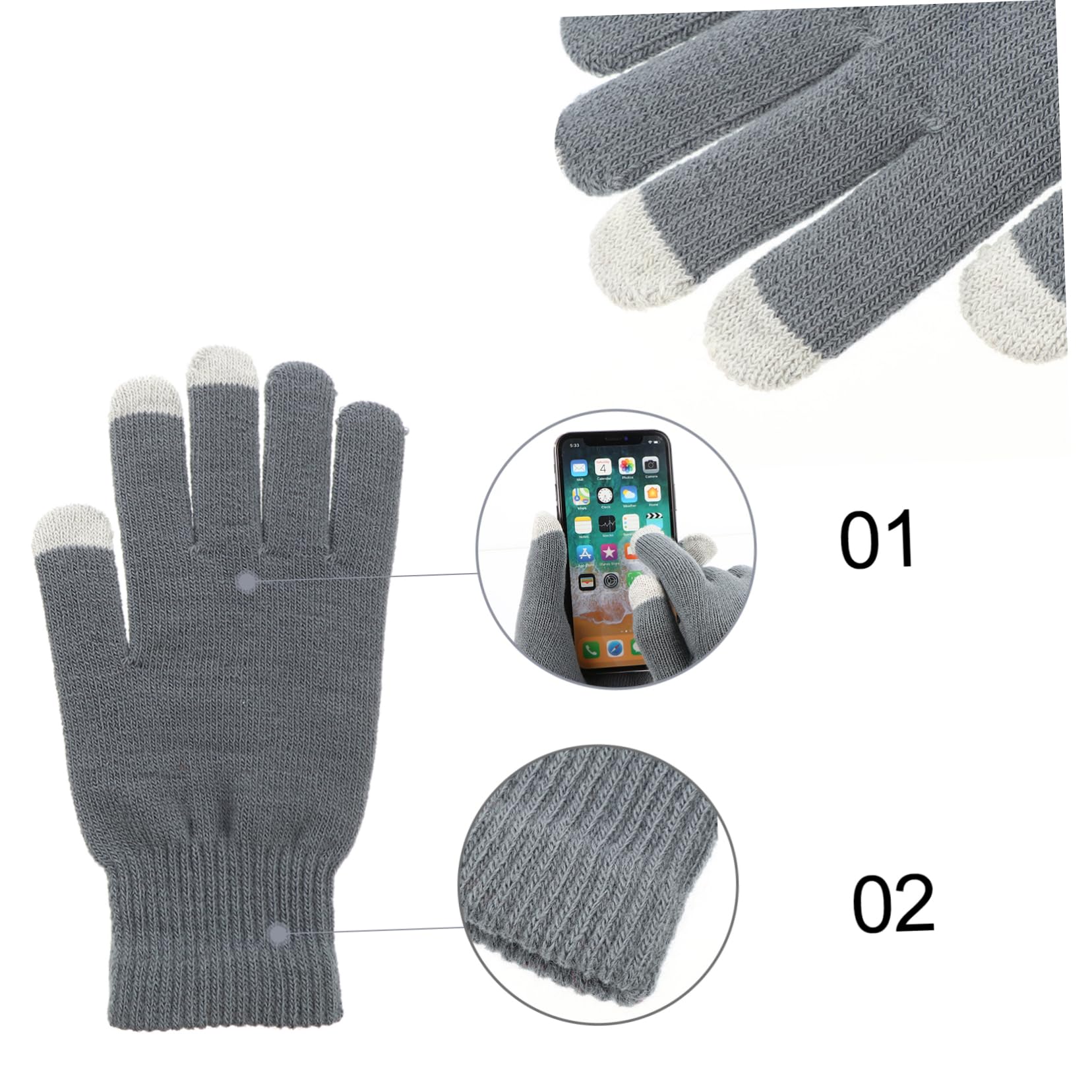 FRCOLOR Guanti Touch Screen Caldo Touchscreen Schermo Tocco Ciclismo Guanto Termico Thermal Gloves White Gloves Guanti Caldi Guanti Di Copertura Completi Maglieria