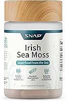 Vista 1 de Cápsulas de musgo de mar irlandés con vejiga, raíz de bardana y soporte energético de yodo, suplemento de costura para elevar el estado de ánimo
