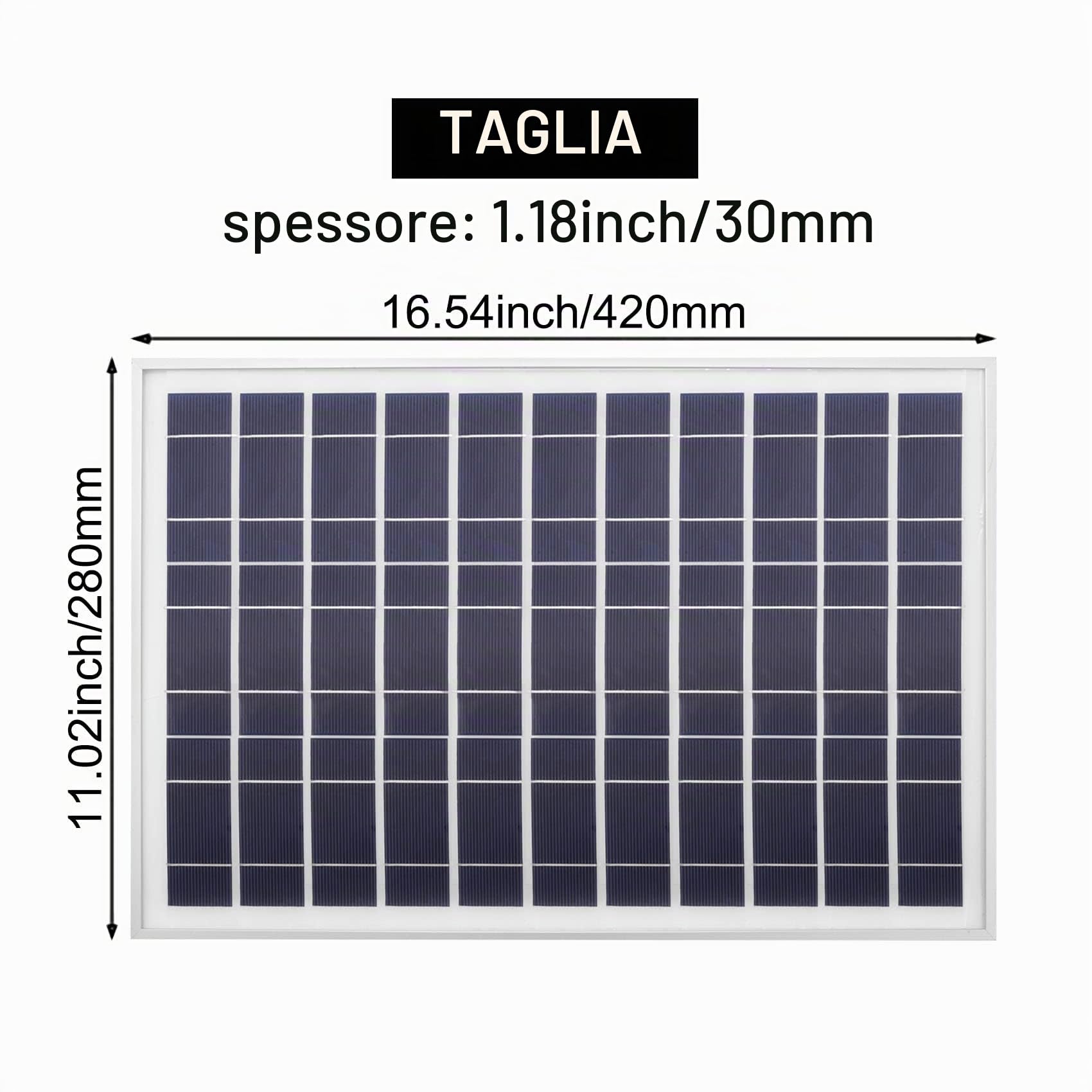 Caricabatterie da 30 W 12 V pannello solare + controller da 40 A per auto, barca, casa,