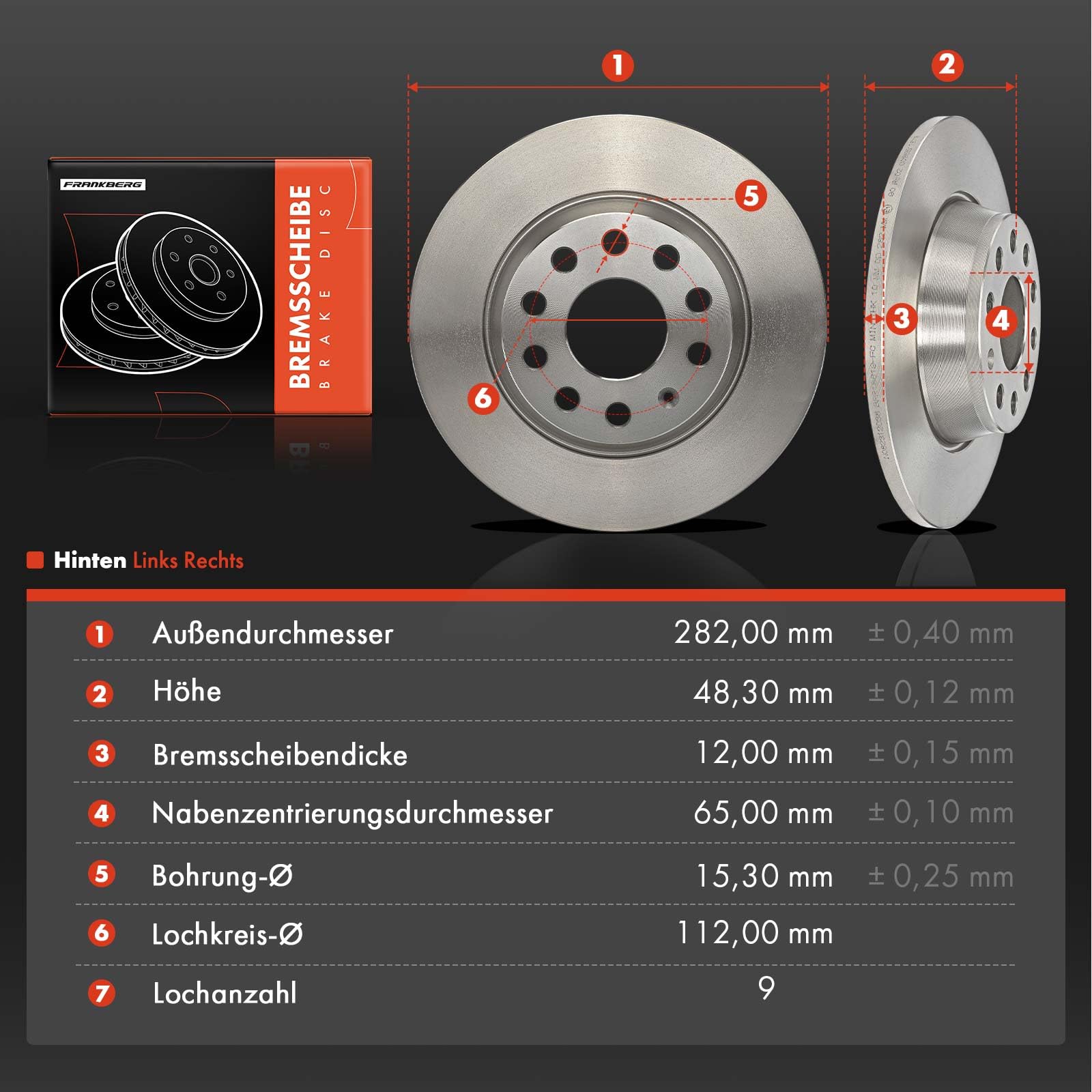 Frankberg 2x Disques De Frein Essieu Avant Pour Audi A6 Allroad
