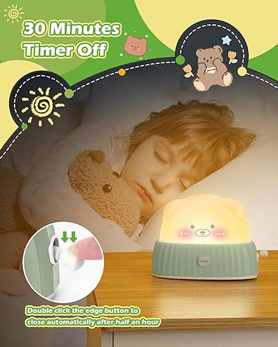 Miniatura 7 de Luz nocturna para niños, bonita lámpara de oso y gato, decoración de habitación, juguetes para niñas, rellenos de calcetines para niños, regalos de