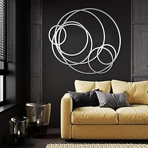 Amazon.com: Circular Wall Art - Geometric Metal Sculpture, Modern ...