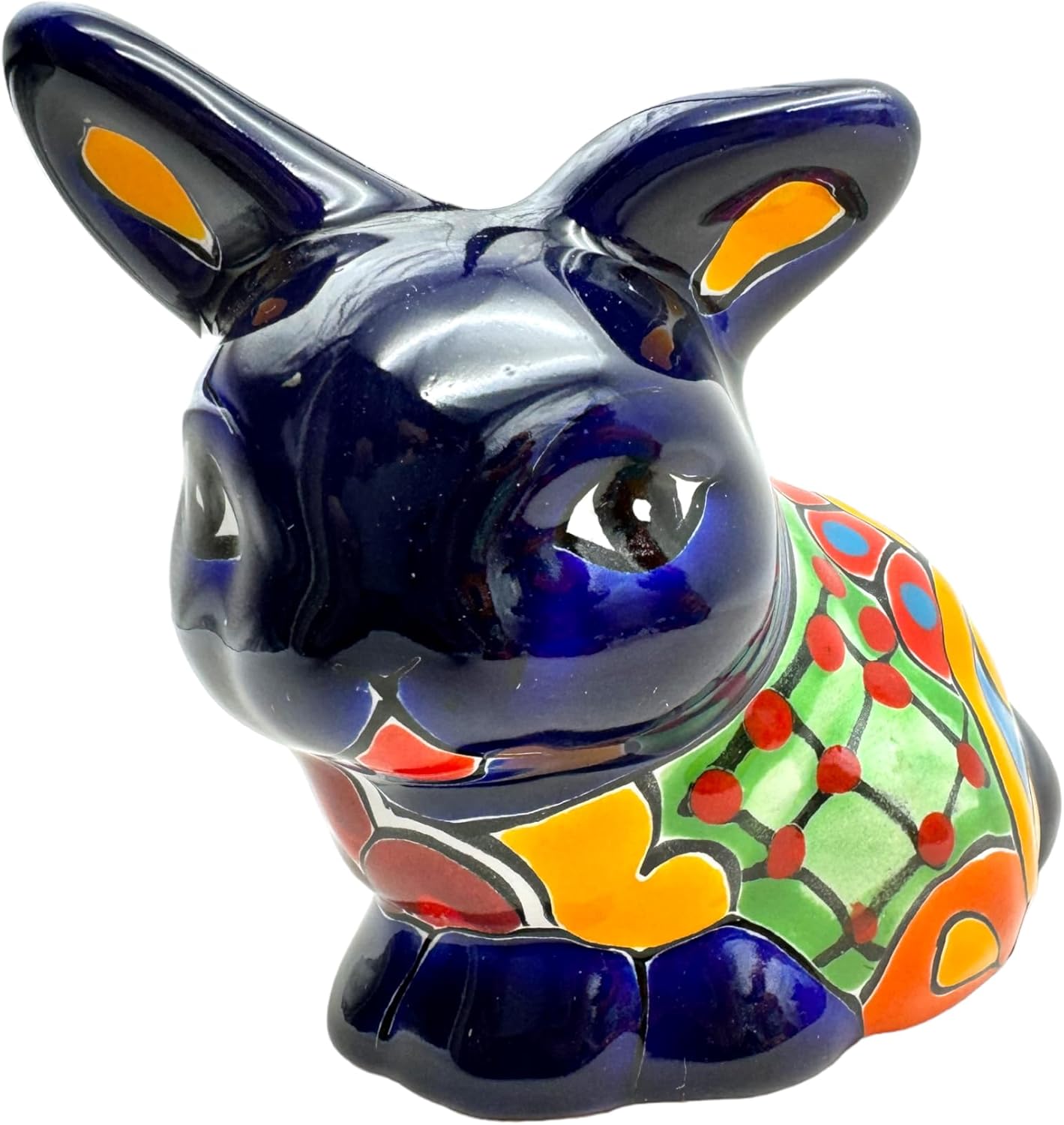 Amazon.com: Talavera Bunny Rabbit Sculpture Cute Mexican Pottery Folk ...