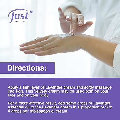 Miniatura 6 de Swiss Just Lavender Cream 2.12 oz - Crema de hierbas con aceite de lavanda, hamamelis y aloe vera, alivia las molestias para quemaduras, dermatitis
