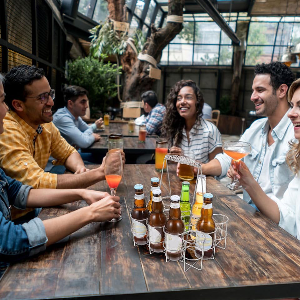 Porte-bouteilles de bière pratique, panier léger en fer résistant - 7