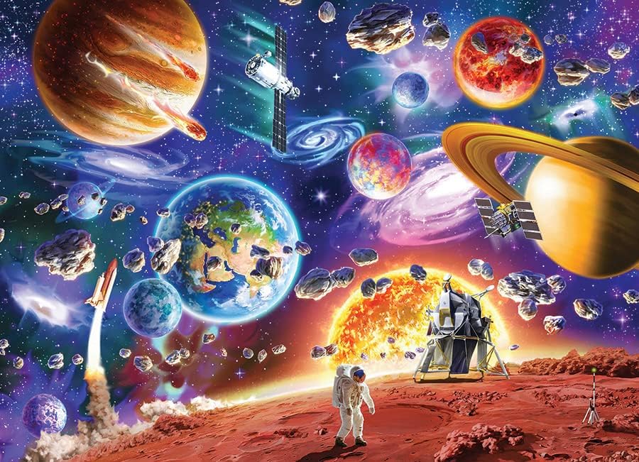 Cobble Hill Family Piece's 350 Puzzle - Space Travels - Sample Poster Included