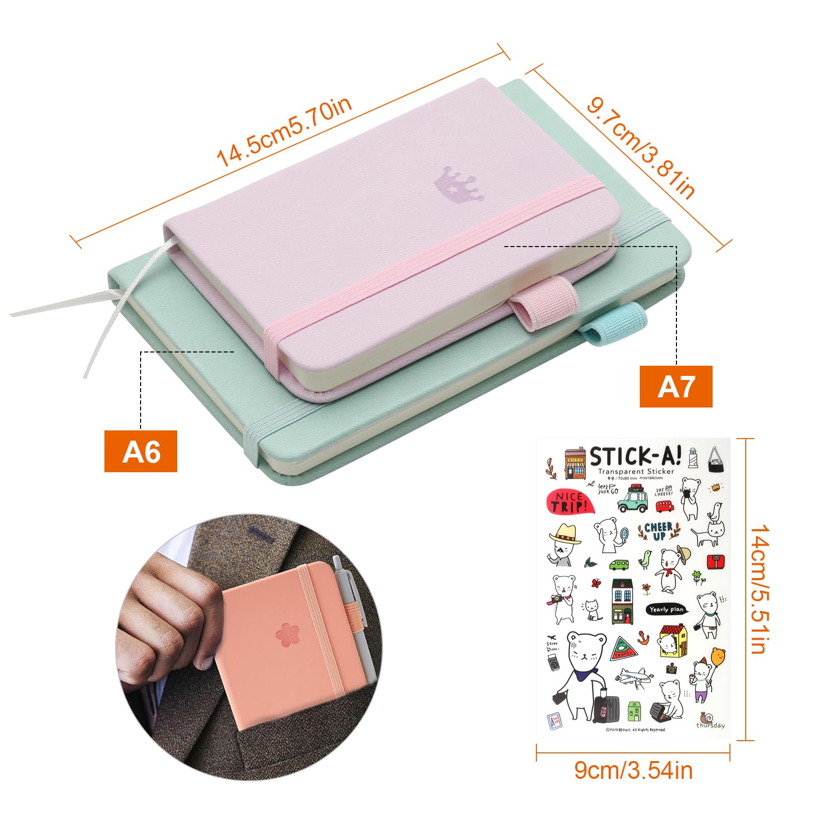 Luxiremi 6er Pack Daumenkino Blanko - A7 Mini Notizblöcke | 50 Blätter Für Animation & Skizzen