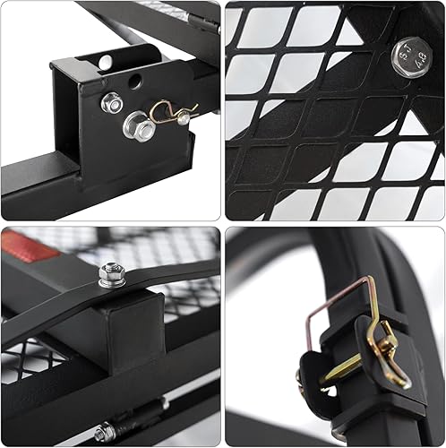 Miniatura 5 de Wildroad Cesta de carga de montaje de enganche de 227 kg, plegable para vehículos, 152 x 61 x 35 cm, se adapta a receptores de 5 cm con