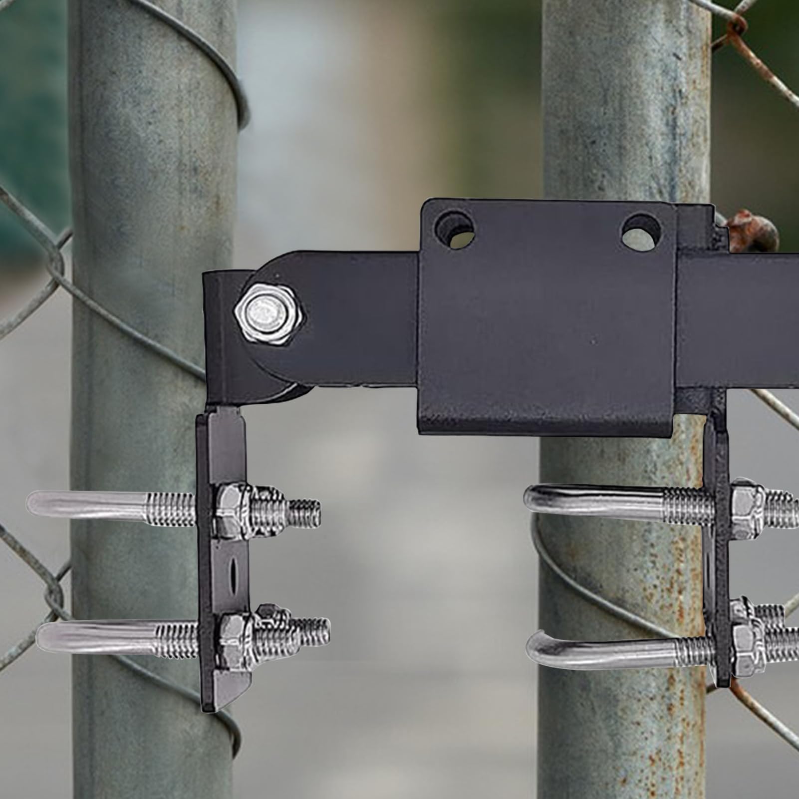 Chiusura a catena a doppio cancello – Forte e resistente catenella per cancello, forniture da giardinaggio per costruzione meccanismo di bloccaggio commerciale bestiame residenziale