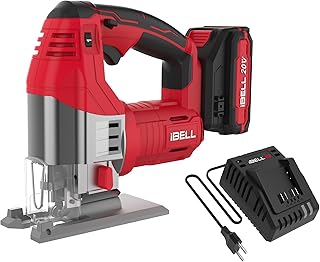 iBELL BJ29-65 Cordless Jig Saw | 20V Variable Speed 500–3000 RPM | 28mm Stroke Length | Max Cutting Depth 135mm Wood & 10mm Steel | Includes 4.0Ah Li-Ion Battery & Charger | 1-Year Warranty