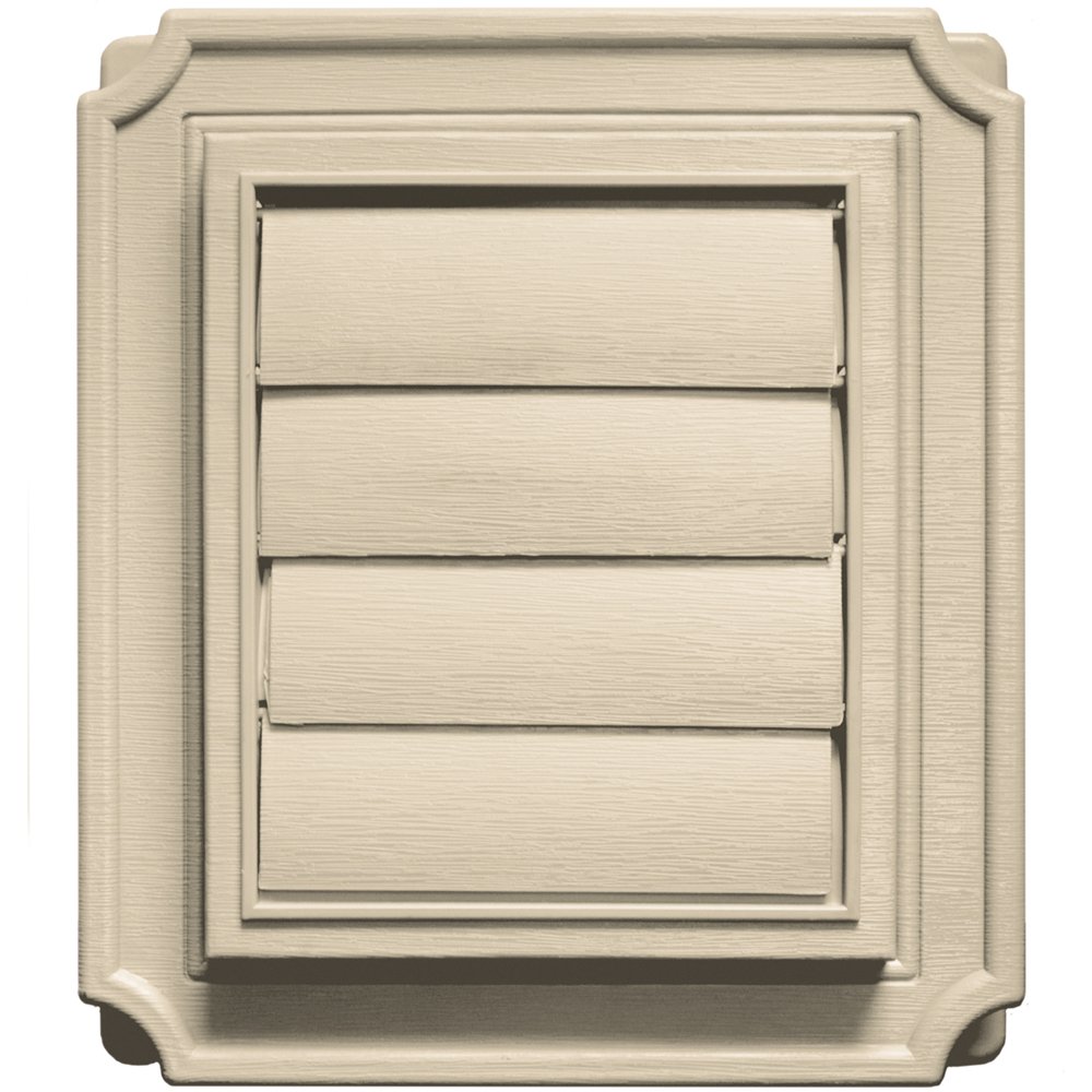 builders edge 140137079049 scalloped exhaust vent 049, almond