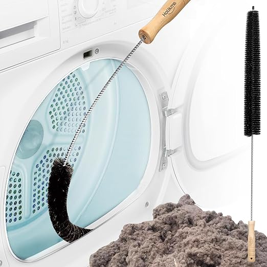 Holikme Dryer Vent Cleaner Kit - Household Cleaning Supplies, Dryer Lint Brush, Refrigerator Long Coil Brush, Flexible Lint Remover, Removing Dust and Pet Hair